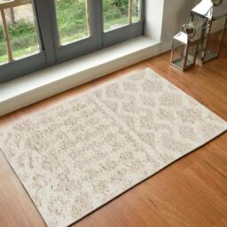 Rackhams Urban Shag-Geometric Cream Beige Soft Plush Pile Rug - 80 x 220 cm - thumbnail 6