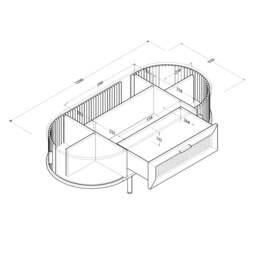 Rackhams LV55 Coffee Table, Light Oak - One Size - One Size - thumbnail 4