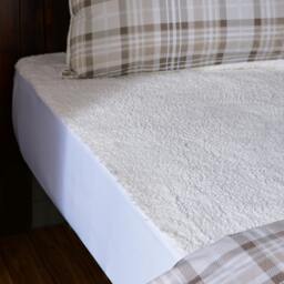 Rackhams Thermal Sherpa Underblanket Fitted Sheet Cream - King - Cream - thumbnail 1