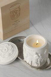 Rackhams Advanced Retro Cameo Scented Candle Home Fragrance Aromatherapy Decoration - White - thumbnail 4