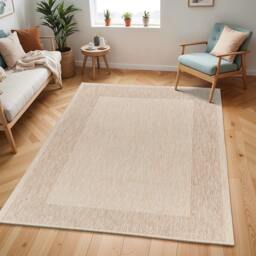 Rackhams Tuareg-Cottage Beige Ivory In- & Outdoor Jute-Look Rug - 200 x 275 cm - thumbnail 1