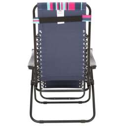 Rackhams Glentilt Reclining Garden Chair/Recliner - Tropical Stripe - One Size - Tropical Stripe - 50% Textile/50% Steel - thumbnail 3