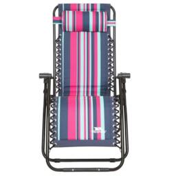 Rackhams Glentilt Reclining Garden Chair/Recliner - Tropical Stripe - One Size - Tropical Stripe - 50% Textile/50% Steel - thumbnail 4