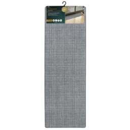 Rackhams Elegance Machine Washable Indoor Runner Mat Grey, 50x150cm, Grey