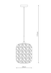 Rackhams Quinna 1-Light Smoked Glass Pendant - thumbnail 5