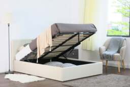 Rackhams Gas Lift Ottoman Bed Frame - Innovative & Space-Efficient Design for Your Bedroom - Mocha - 5ft - thumbnail 4