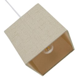 Rackhams Contemporary and Sleek Taupe Linen Fabric Small Square Lamp Shade 40w Maximum - thumbnail 4