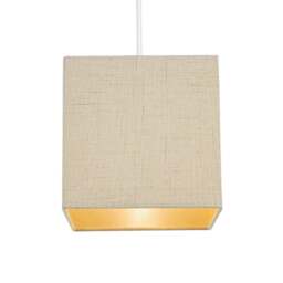 Rackhams Contemporary and Sleek Taupe Linen Fabric Small Square Lamp Shade 40w Maximum - thumbnail 2