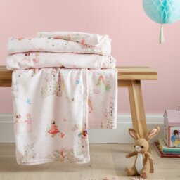 Rackhams Fairytale Cosy Fleece Blanket Throw Pink - 150 x 200 cm - Pink