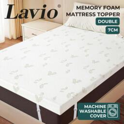 Rackhams Mattress Topper Memory Foam Double Dual Layer Pressure Relief Anti Slip - thumbnail 2