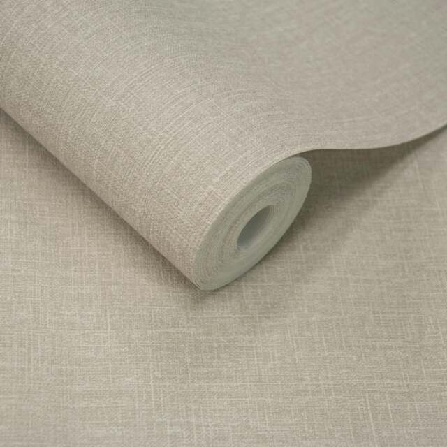 Rackhams Boutique Nursery Pure & Protect Cirrus Woven Linen Textured Antibacterial Wallpaper, Neutral