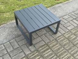 Rackhams Aluminium Patio Outdoor Garden Furniture Lounge Sofa Set with Square Coffee Table 2 Chairs Side Table 2 Small Footstool Dark Grey - thumbnail 5