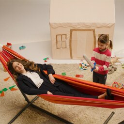 Rackhams Double Cotton Hammock with Stand (250cm) - Mimosa - thumbnail 2