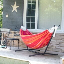 Rackhams Double Cotton Hammock with Stand (250cm) - Mimosa - thumbnail 3