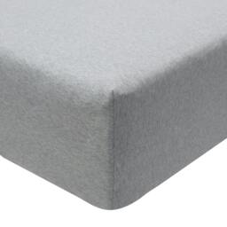 Rackhams Jersey Melange Polycotton Fitted Bedsheet or Pillowcase - Grey - King (150cm x 200cm) + 25cm Deep - thumbnail 1