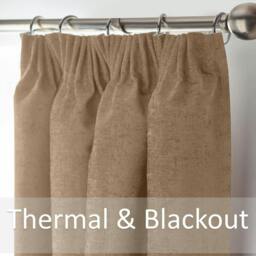 Rackhams Chenille Blackout Pencil Pleat Top Curtains - 229cm width x 183cm drop - thumbnail 3