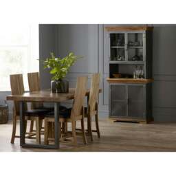 Rackhams Dunphy Industrial Rectangular 6 Seater Dining Table - Wood - 160CM X 85CM X 76CM (LXDXH) - Dining Table