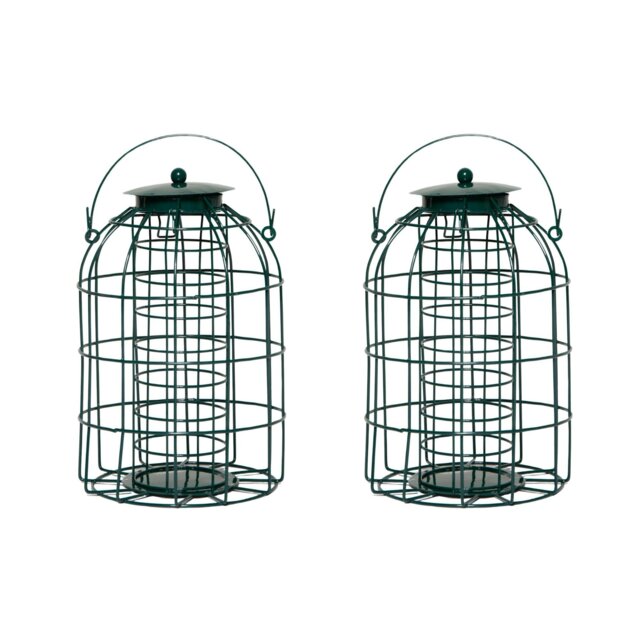 Rackhams Pack of 2 Wild Bird Fat Ball Feeder with Squirrel Guard - image 1