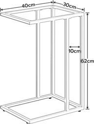 Rackhams Set of 2 Tempered Glass Sofa Side Table - thumbnail 5