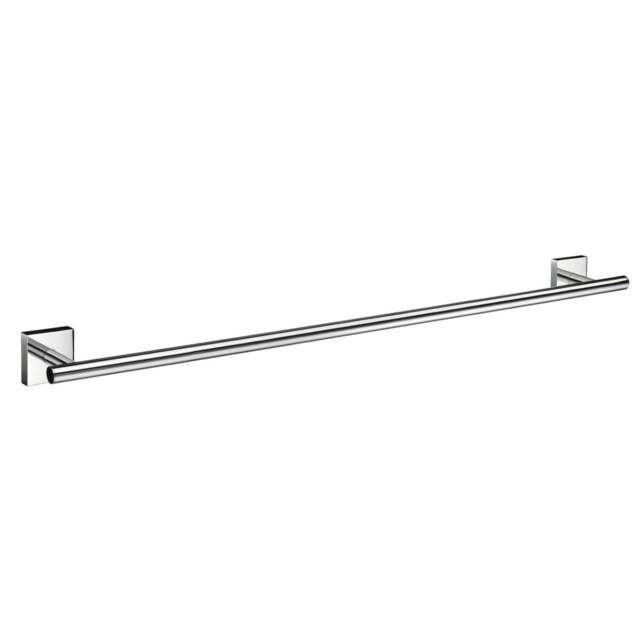 "Rackhams Polished Chrome Single Towel Rail 64.8cm/25.5"" Wall Mounted with Concealed Screws Bathroom Towel Holder"
