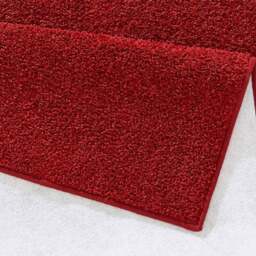 Rackhams Modern Plain Velour Red Rug - 80X400 cm - thumbnail 3