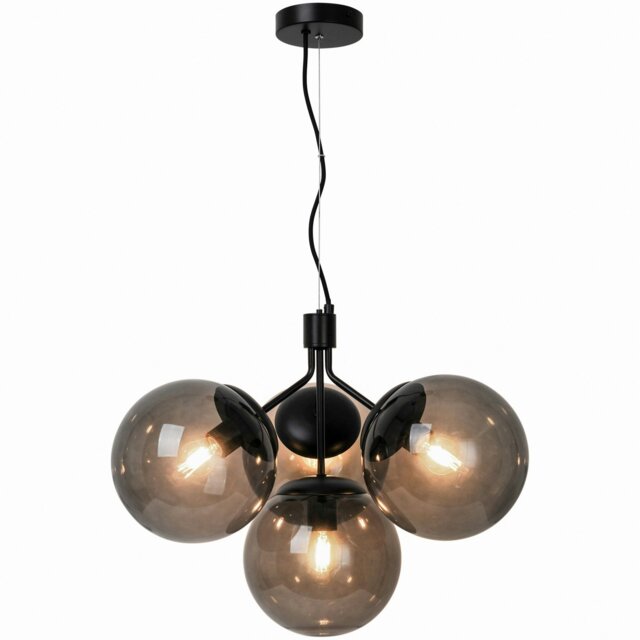 Rackhams Ivona 4-Spot - Ceiling pendant - Black - Black - Glass - 1 - image 1