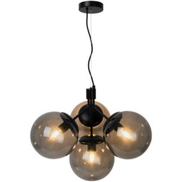 Rackhams Ivona 4-Spot - Ceiling pendant - Black - Black - Glass - 1 - thumbnail 2