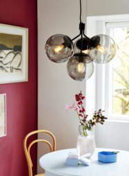 Rackhams Ivona 4-Spot - Ceiling pendant - Black - Black - Glass - 1 - thumbnail 4