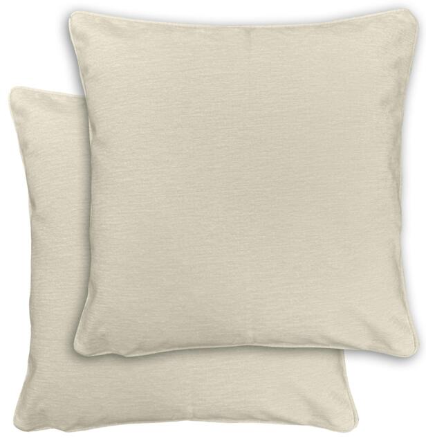Rackhams Pair of Knightsbridge Double Sided Zip Opening Cushions - Cases Only - Cream - image 1