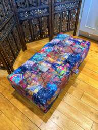 Rackhams Damask Multicolour Storage Ottoman Bench with Hidden Storage & Stylish Seating - 30 x 30 Inches (76 x 76cm) - thumbnail 6