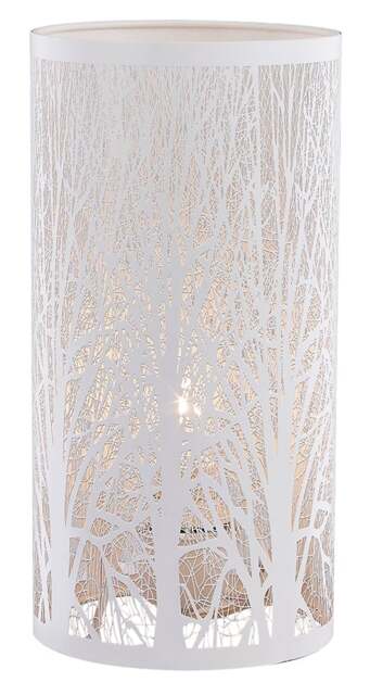 Rackhams Unique and Beautiful Matt White Metal Forest Design Table Lamp with Cable Switch - image 1