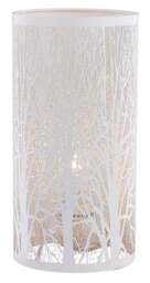 Rackhams Unique and Beautiful Matt White Metal Forest Design Table Lamp with Cable Switch - thumbnail 1