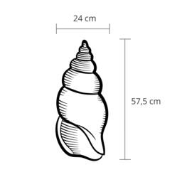 Rackhams Modern Metal Wall Art Shell Theme Home Ornament Decorative Minimalist Design Hanging Wall Sculpture, Black - Metal - Black - thumbnail 3