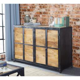 Rackhams Durin Vintage Up cycled Industrial Large Sideboard - Metal - 1
