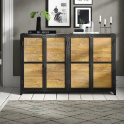 Rackhams Durin Vintage Up cycled Industrial Large Sideboard - Metal - 1 - thumbnail 6