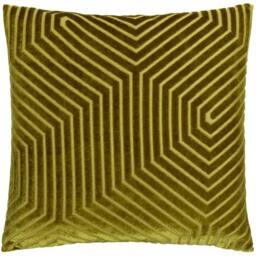 Rackhams Evoke Cut Cushion Cover - Olive - 45cm x 45cm - Olive - 100% Polyester