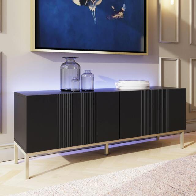 Rackhams Frank Olsen Iona 1500 Tv Cabinet - Black - image 1