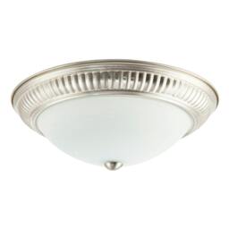 Rackhams Modern LED IP44 Flush Ceiling Light in Satin Nickel with Sensor