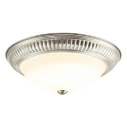 Rackhams Modern LED IP44 Flush Ceiling Light in Satin Nickel with Sensor - thumbnail 2