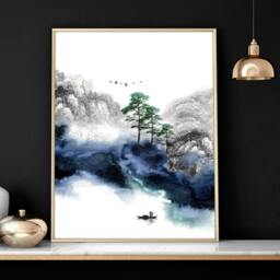 Rackhams Wall picture for living room - set of 3 Japanese art prints - A2 16.54 x 23.39 in / 42 x 59.4 cm - Matte Museum Quality Art Paper 290 gsm - White Frame - thumbnail 5