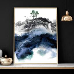 Rackhams Wall picture for living room - set of 3 Japanese art prints - A2 16.54 x 23.39 in / 42 x 59.4 cm - Matte Museum Quality Art Paper 290 gsm - White Frame - thumbnail 4