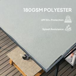 Rackhams 2.4 x 2.4 m Wall Mounted Pergola Gazebo, UPF30+, Light Grey - 1 - Pergola Gazebo - 238.0 - thumbnail 4