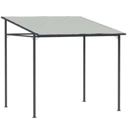 Rackhams 2.4 x 2.4 m Wall Mounted Pergola Gazebo, UPF30+, Light Grey - 1 - Pergola Gazebo - 238.0 - thumbnail 2