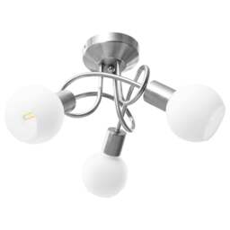 Rackhams Ceiling Lamp with Ceramic Shades for 3 E14 Bulbs White Bowl - thumbnail 2
