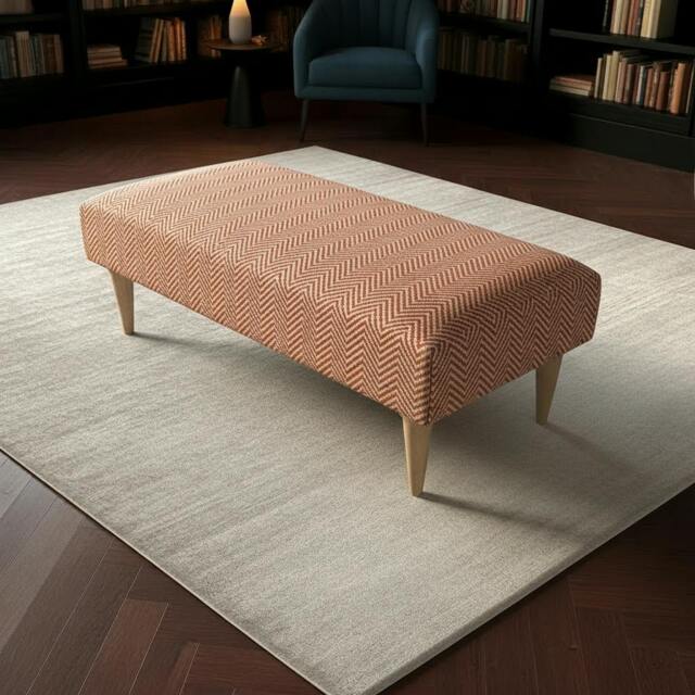 Rackhams Chic Decorative Seating Ottoman Bench – Stylish Non-Storage Footstool for Master Bedrooms - 30 x 30 Inches (76 x 76cm) - image 1