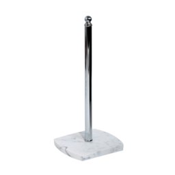 Rackhams Octavia White Marble & Chrome Spare Toilet Roll Holder - thumbnail 3