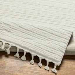 Rackhams Nora-Global Grey Ivory High Pile Fringe Rug - 80 x 220 cm - thumbnail 5