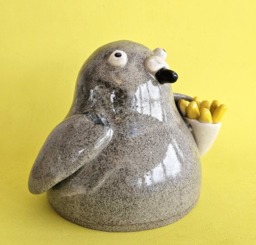 Rackhams Percy With The Chips – Handmade Pigeon Ornament - thumbnail 2