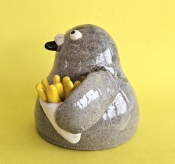 Rackhams Percy With The Chips – Handmade Pigeon Ornament - thumbnail 3