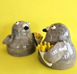 Rackhams Percy With The Chips – Handmade Pigeon Ornament - thumbnail 6